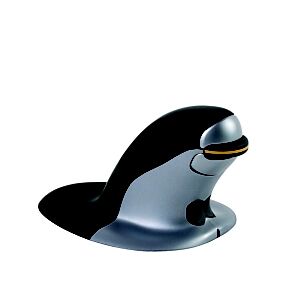Fellowes Souris verticale Penguin sans fil taille Small - Noir / Argent - Publicité