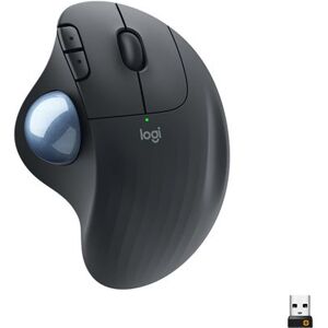 Souris Trackball sans fil Logitech ERGO M575 Bluetooth ergonomique Noir graphite - Publicité