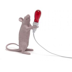 Seletti Lampe à poser Seletti MOUSE LOVE-Lampe à poser Souris câble USB H8cm Rose