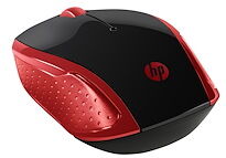 HP 200 - souris - 2.4 GHz - rouge