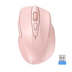 TECKNET Wireless Mouse, BT5.0/3.0 2.4GHz Rechargeable Mouse with USB  Receiver, 4000DPI Slim Silent Computer Portable Bluetooth Mouse for