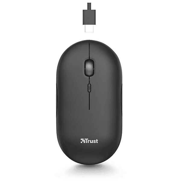 trust mouse wireless  puck wrl rchrgable ms blk