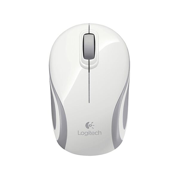 logitech mouse wireless  mini m187 bianco