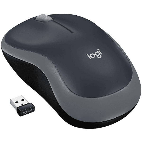 logitech mouse wireless  m185 swift grigio usb