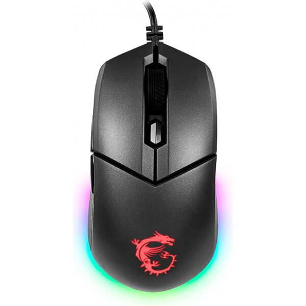 msi s12-0401650-cla mouse gaming usb ottico 6 tasti 5000 dpi lunghezza cavo 1.8 mt - s12-0401650-cla clutch gm11