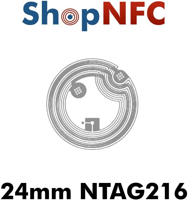 Tag NFC NTAG216 24mm adesivi