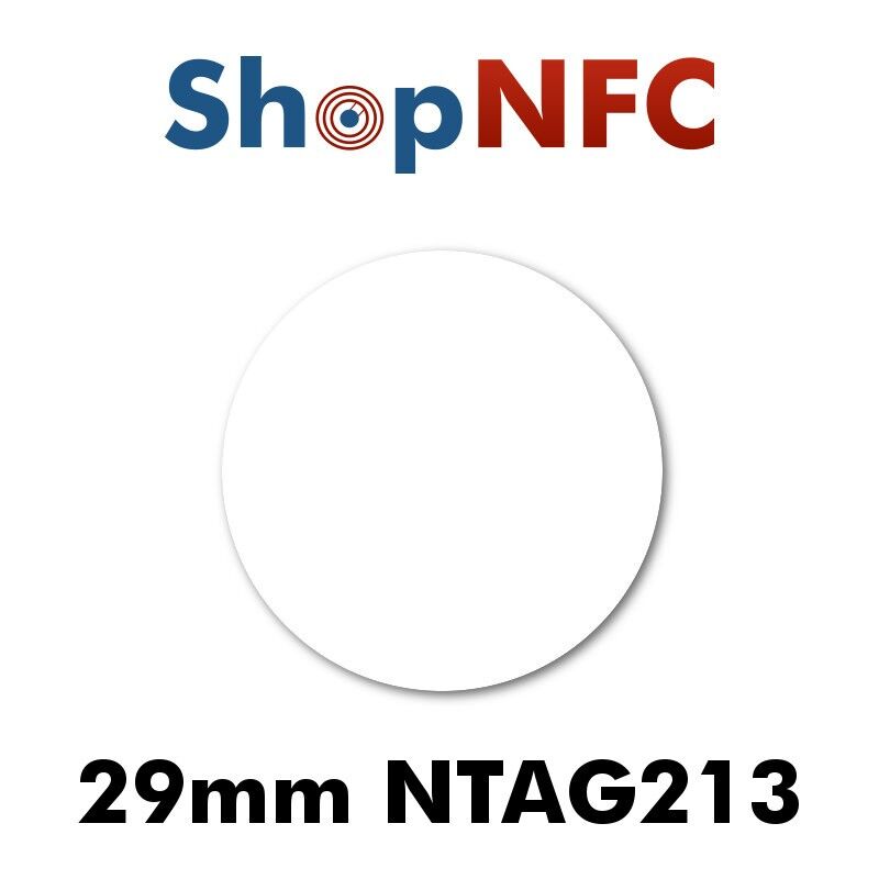 HID Global Tag NFC NTAG213 in carta IP67 29mm adesivi