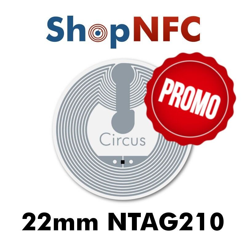 Tag NFC NTAG210μ 22mm adesivi