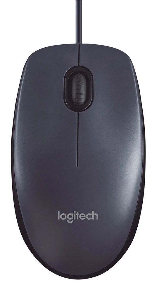 logitech m100 mouse usb con cavo, 3 pulsanti, tracciamento ottico 1000 dpi, ambidestro, compatibile con pc, mac, laptop