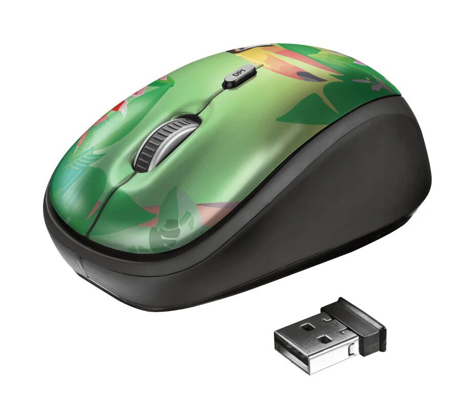 Trust Yvi mouse Ambidestro RF Wireless Ottico 1600 DPI