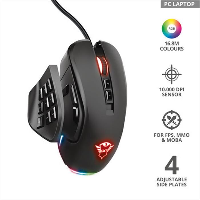 Trust Gxt970 Morfix Customisable Mouse-black