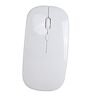 SIUKE Draadloze muis, 2,4 g, stil, ultradun, draagbaar, elegant, draagbaar, draadloos, 10 m (wit)