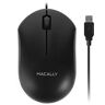 Macally QMOUSE-B 3-knops USB Wired Computer Mouse voor Mac & PC Zwart