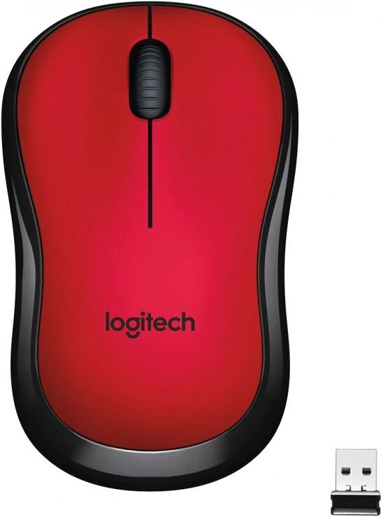 Logitech m220 silent ratón wireless rojo