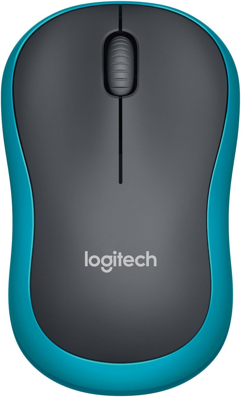 Logitech Rato Wireless Óptico M185 1000dpi (preto/azul) - Logitech