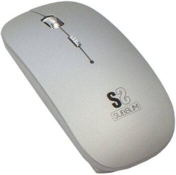 Subblim Rato Flat (Wireless - Regular - 1600 dpi - Prateado)