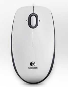 Logitech Rato M100 (Cabo USB - Casual - 1000dpi - Branco)