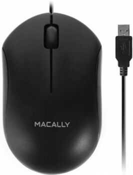 Macally Rato QMouse (Cabo USB - Casual - 1200 dpi - Preto)