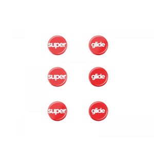 Superglide Version 2 Glas Skates Dots - Universal - 9mm X 6 - Röd