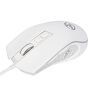Naroote Mekanisk mus, ergonomisk mus RGB ergonomisk glans, justerbar för OS X för Windows för Linux (vit)