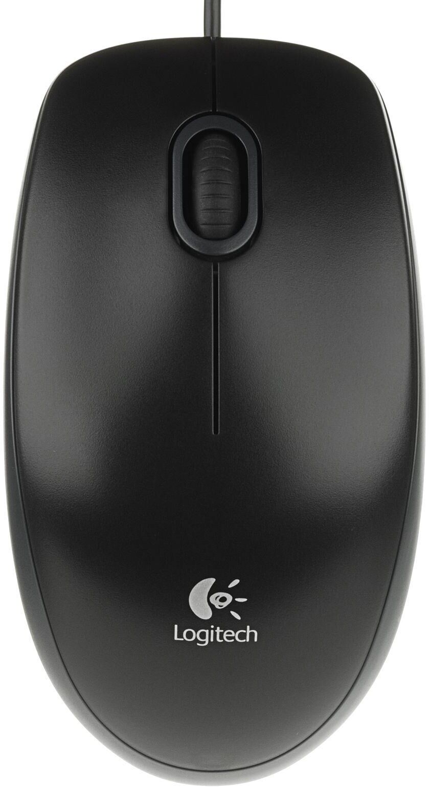 Logitech B100 Optical Business Mouse, Black (OEM)