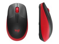 Logitech M190 Full-size wireless mouse, Red