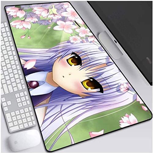 Gaming Mus Matta Stor Mus Matta Angel Beats Keyboard Mat Utökad Mousepad för Dator Desktop PC Laptop Mouse Pad (Color : L, Size : 700x300x3mm)