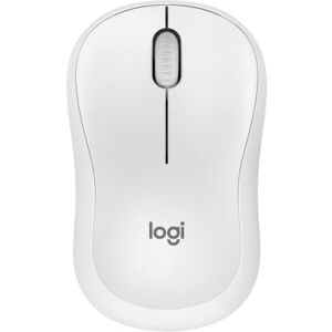 Logitech M240 Silent Bluetooth Mouse, Wireless, Compact, Portable, Smooth Tracking, 18-Month Battery, for Windows, macOS, ChromeOS, Compatible with PC, Mac, Laptop, Tablets - White