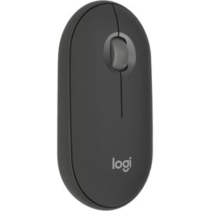 Logitech Pebble Mouse 2 M350s Slim Bluetooth Wireless Mouse, Portable, Lightweight, Customisable Button, Quiet Clicks, Easy-Switch for Windows, macOS, iPadOS, Android, Chrome OS - Graphite