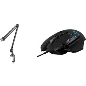 RØDE PSA1 Professional Studio Arm, MultiColored & Logitech G G502 HERO High Performance Wired Gaming Mouse, HERO 25K Sensor, 25,600 DPI, RGB, Adjustable Weights, 11 Programmable Buttons