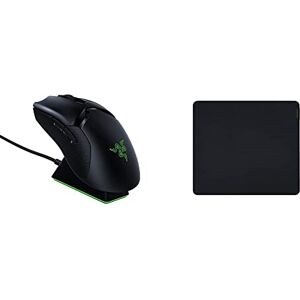 Razer Viper Ultimate with Charging Dock - Ambidextrous Esports Gaming Mouse Powered by HyperSpeed Wireless Technology Black & Gigantus V2 Large - Soft Large Gaming Mouse Mat