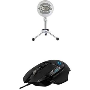 Blue Microphones Snowball - USB Microphone + Logitech G502 Hero High Performance Wired Gaming Mouse, Hero 25K Sensor