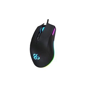 NEWSKILL Eos Wired Gaming Mouse, Customizable RGB Lighting, Optical Sensor, 16000 DPI Adjustable, 7 Programmable Buttons, Rubber Side Grips, PC/Mac, Black