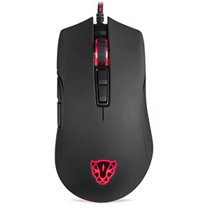 LAURAG Mouse, V70 USB Wired Gaming Mouse RGB Mouse Ergonomic Design 8-gear Adjustable DPI Wide Compatibility Black