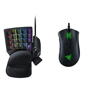 Razer Tartarus V2-32 Progammable Keys Black & DeathAdder V2 - Wired USB Gaming Mouse with Optical Mouse Switches, Focus+ 20K Optical Sensor, 8 Programmable Buttons and Best-in, Black