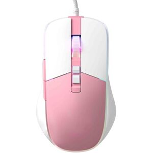 JUSHZ Computer Mouse for Laptop Wired Usb Optical Mouse Gaming Ergonomic Mice Lightweight Portable RGB Illuminated Comfortable Durable 1200DPI 1600DPI 2400DPI 3200DPI 4800DPI 7000DPI (127x75x42mm,Pink)