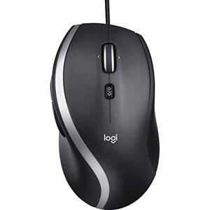 Logitech M500 Wired USB Mouse, High Precision 1000 DPI Laser Tracking, 7 Buttons, PC / Mac / Laptop - Black