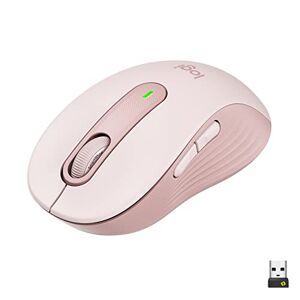 Logitech Signature M650 Wireless Mouse - For Small to Medium Sized Hands, 2-Year Battery, Silent Clicks, Customisable Side Buttons, Bluetooth, for PC/Mac/Multi-Device/Chromebook - Rose