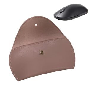 Samuliy Wireless Mouse Cover Bag - Travel Case Wireless Mouse Sleeve PU Leather Cordless Mouse Storage Pouch, Carrying Case, Slim Mouse Holder, Mouse Travel Organizer