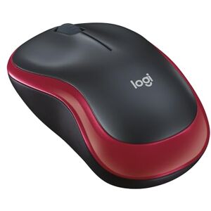 Logitech M185 Wireless Mouse, 2.4GHz with USB Mini Receiver, 12-Month Battery Life, 1000 DPI Optical Tracking, Ambidextrous, Compatible with PC, Mac, Laptop - Red