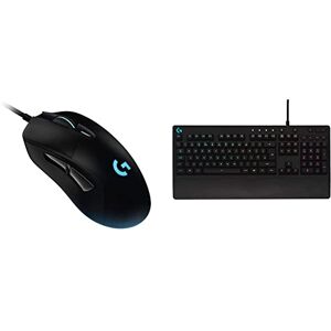 Logitech G403 HERO Wired Gaming Mouse, HERO 25K Sensor, 25,600 DPI, RGB Backlit Keys, Adjustable Weights, 6 Programmable Buttons, On-Board Memory, PC/Mac - Black & 213 Prodigy Gaming Keyboard - Black