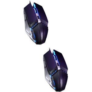 GeRRiT 3pcs 6 Mouse Office Wired Laptop Ergonomic Flat Wireless Ergonomic Optical Wireless Mice Portable Mobile Optical Mice Playing Computer Mice USB Breathing Light Abs/1347 ( Color : Blackx2pcs , Size : 1