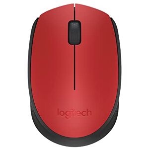 Logitech M171 Wireless Mouse for PC, Mac, Laptop, 2.4 GHz with USB Mini Receiver, Optical Tracking, 12-Months Battery Life, Ambidextrous - Red