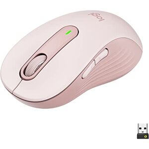 Logitech Signature M650 L Full Size Wireless Mouse - For Large Sized Hands, 2-Year Battery, Silent Clicks, Customisable Side Buttons, Bluetooth, for PC/Mac/Multi-Device/Chromebook - Pink