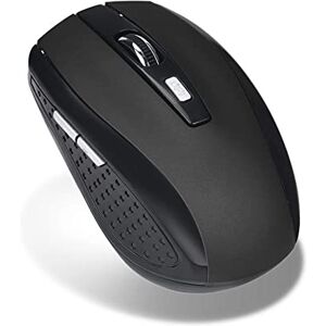 N+B Portable Optical Mouse, Ergonomic Shape Wireless Gaming Mouse with USB Receiver and Micro-Precision Scroll Wheel, For PC Laptop Desktop Computer Cordless Mouse (Black)