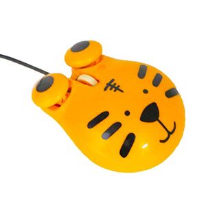 Draduo Cute Wired Tiger Mouse for Kids, Yellow, Unisex