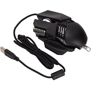 ADITAM Computer Mechanical Mouse, USB Wired Gaming Mouse, 12800 DPI, Metal Style, RGB Lighting Effect, 6D Button, Breathing Light, Big Hand Double the comfort