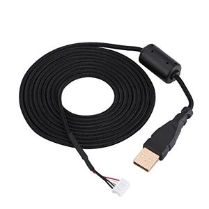 Beufee USB Mouse Line Wire Cable Replacement Repair, Line Wire Replacement Universal Mouse Cable(pure black)