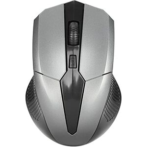 Zunate Mini Optical Wireless Mouse 2.4G, Ergonomic Design, Precise Optical Positioning, Power Saving with 4 Buttons for Notebook Tablet PC, 10m Signal Transmission Distance (Grey)