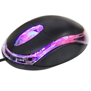 JOYAMO 1000dpi Colorful Light USB Scroll Wheel Optical Mouse(Black)